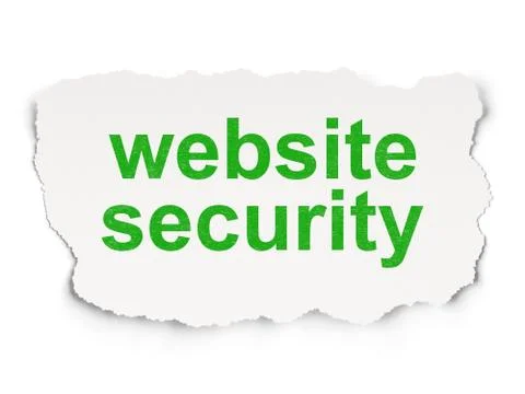 Security concept: Website Security on Paper background 스톡 일러스트