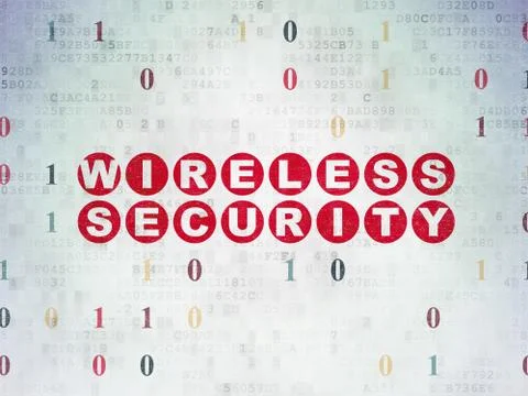 Security concept: Wireless Security on Digital Data Paper background Stock Illustration