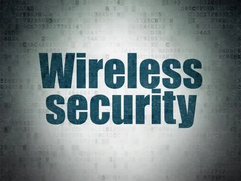 Security concept: Wireless Security on Digital Data Paper background Stock Illustration