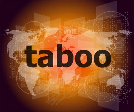 Security concept: words taboo is a marketing on digital screen Illustrazione stock