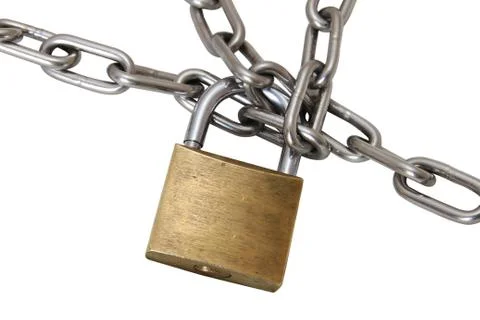 Security concepts: bronze padlock Stock Photos