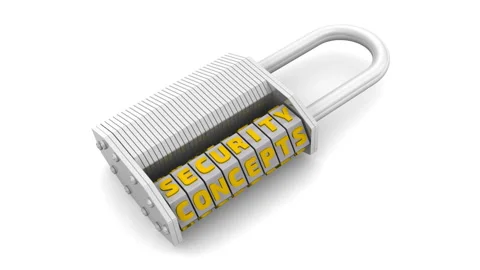 Security concepts. Code on a combination padlock Stock Footage 132920260