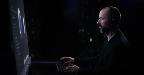 Security consultant working in the operations centre Stock Footage 101683146