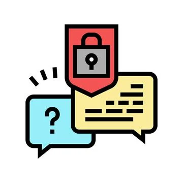 Security consultation color icon vector illustration Stock Illustration