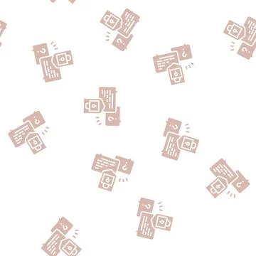 Security consultation glyph seamless pattern Illustrazione stock