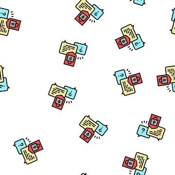 Security consultation vector seamless pattern Stock Illustration