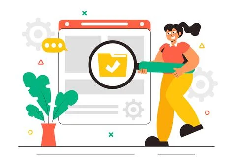 Security Consulting Illustration Featuring Information Technology and Ethic.. Stock Illustration
