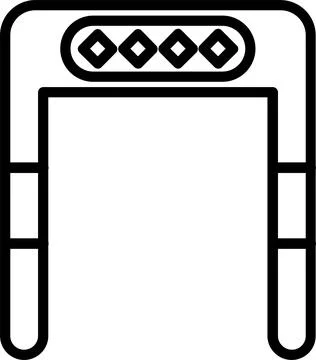 Security control Line Icon Design Stock Illustration