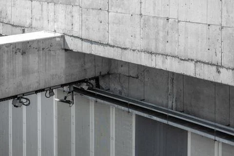 Security controlcamera reinforced concrete Stockfoto's