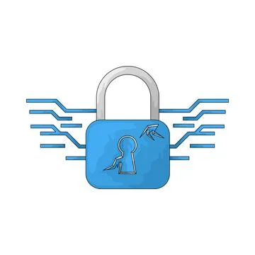 Security crack illustration 스톡 일러스트