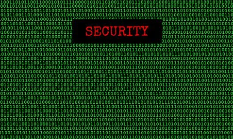 Security on dark background wallpaper, network security concept, illustration Stock Illustration