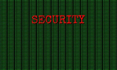 Security on dark background wallpaper, network security concept, illustration Illustrazione stock