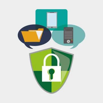 Security data and cyber system design Stock Illustration