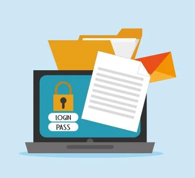 Security data and cyber system design Stock Illustration