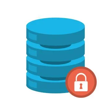 Security data center server network Stock Illustration