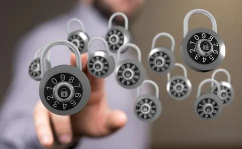 A security data code digital concept Foto stock