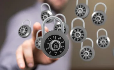 A security data code digital concept Foto stock