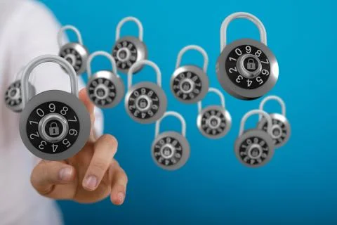 A security data code digital concept Foto stock