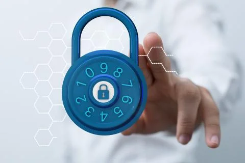 A security data code digital concept Foto stock