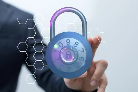 A security data code digital concept 스톡 사진