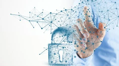 Security data code digital concept Stock Photos