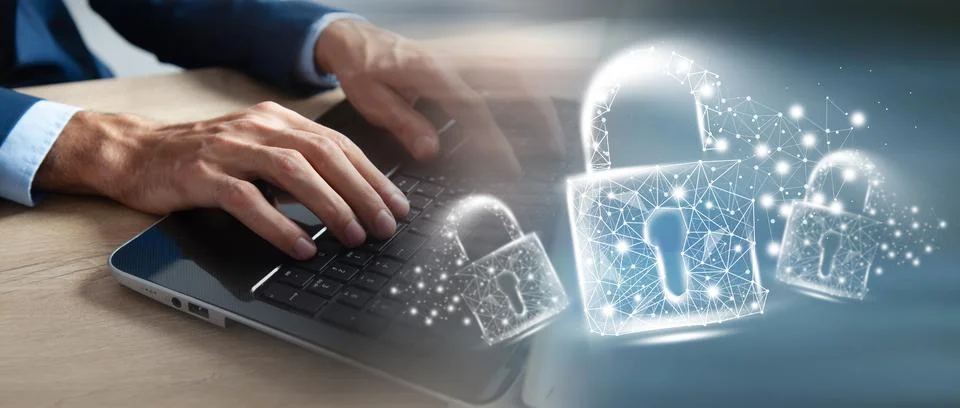 Security data code digital concept Stock Photos