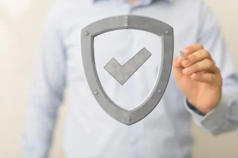 A security data code digital in hand 스톡 사진