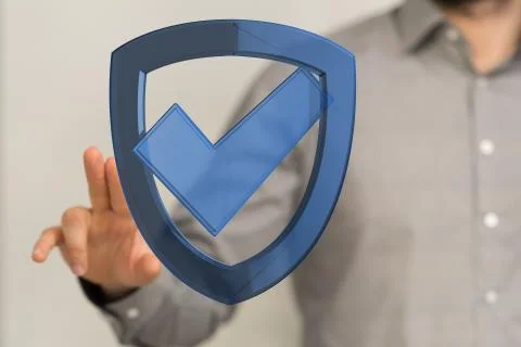 A security data code digital in hand Stock Photos