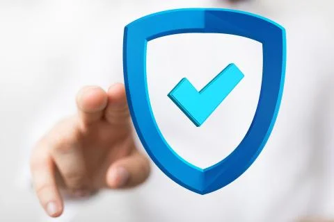 A security data code digital in hand 스톡 사진