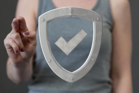 A security data code digital in hand Stock Photos