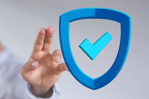 A security data code digital in hand Stock Photos