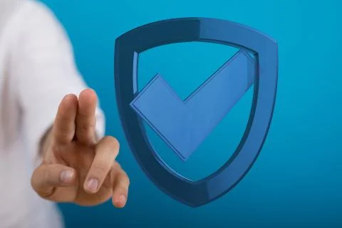 A security data code digital in hand Foto stock
