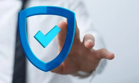 A security data code digital in hand Foto stock