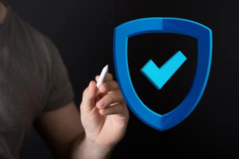 A security data code digital in hand Stock Photos