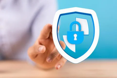 A security data code digital in hand 写真素材