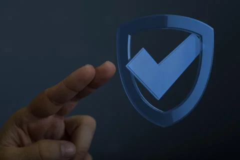 A security data code digital in hand Stock Photos