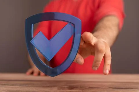 A security data code digital in hand Stock Photos