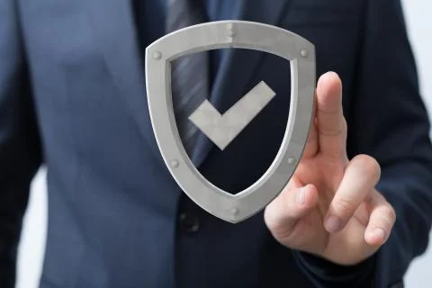 A security data code digital in hand Foto stock