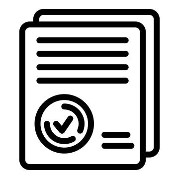 Security data documents icon outline vector. Cyber guard Stock Illustration