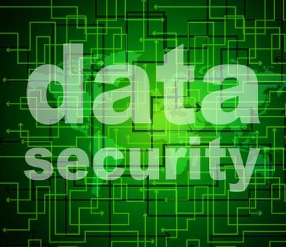 Security data indicating protect facts and encryption Иллюстрация