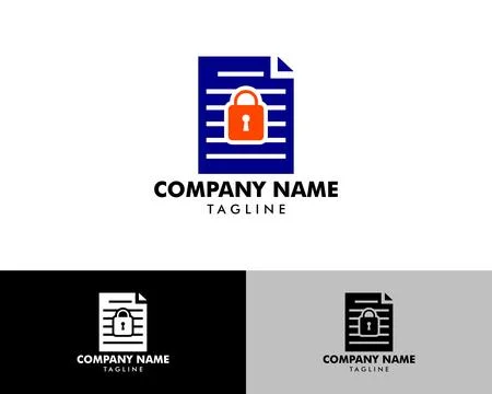 Security data lock logo vector template Stock Illustration