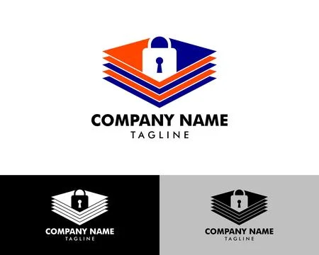 Security data lock logo vector template Stock Illustration