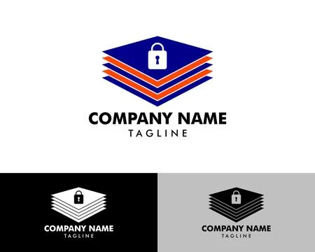 Security data lock logo vector template Stock Illustration