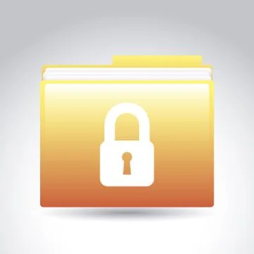 Security data over gray background vector illustration Illustrazione stock