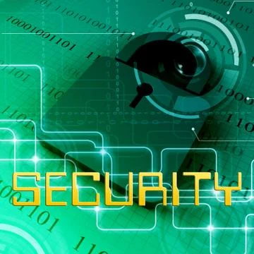 Security Data Padlock Shows Files Protection 3d Rendering Illustrazione stock