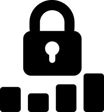 Security data protection and lock icon Illustrazione stock