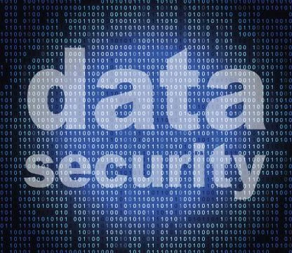 Security data showing password information and unauthorized Stock Illustration