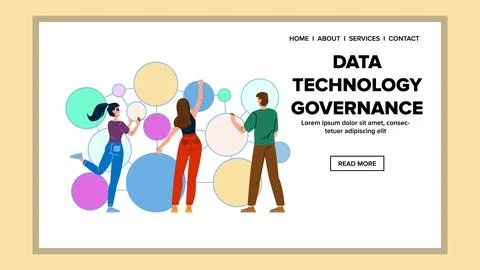 Security data technology governance vector Stock Illustration