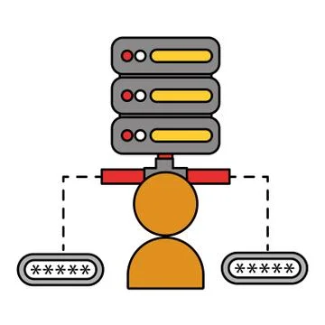 Security data technology 库存插图