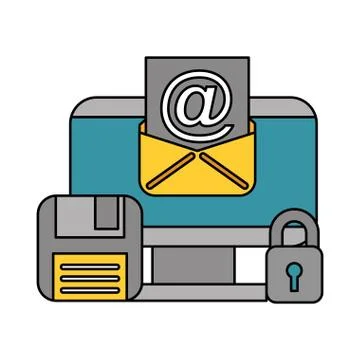 Security data technology Illustrazione stock